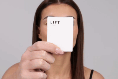 نموذج تطبيق الخطوة 1 - رفع الرموش