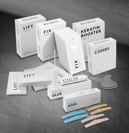 محتويات مجموعة رفع الرموش